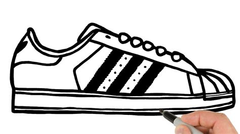 how to draw Adidas sneakers